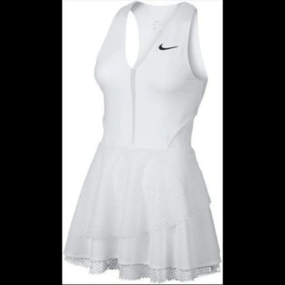 Nwt Nike STUNNING White Tennis Dress mesh skirt XS